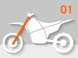 FRONT FORK, TRIPLE CLAMP