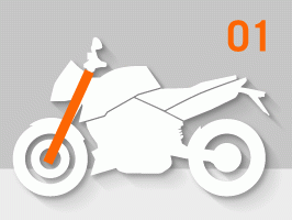 FRONT FORK, TRIPLE CLAMP